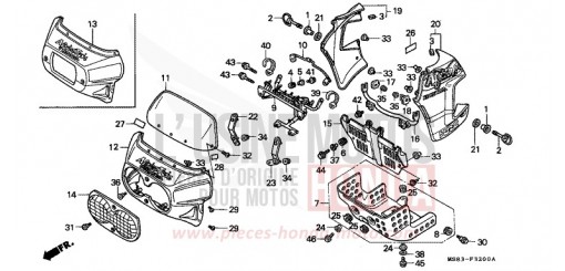 CAPOT XRV650J de 1988